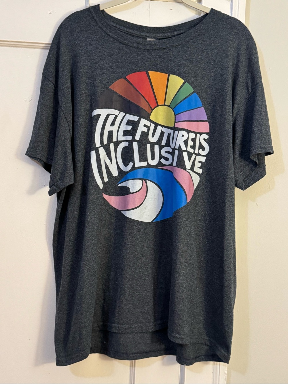 Charcoal Graphic Tee - 'The Future Is Inclusive'